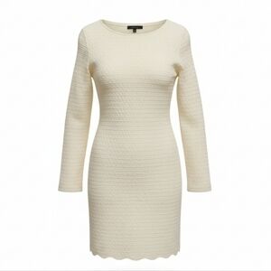 Elegant Wild Fable Cream Textured Dress NWT XL Lined Cut Out Back